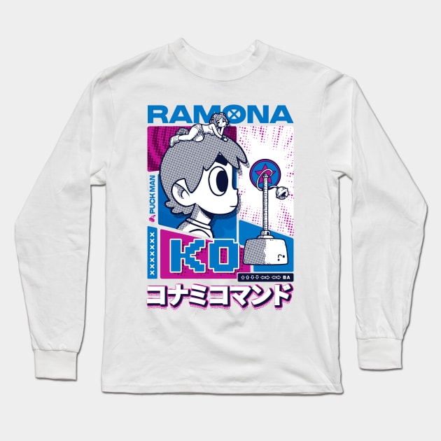 Scott Pilgrim and Ramona Flowers Long Sleeve T-Shirt by kactwo.studio